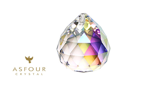 Asfour Crystalアスフォークリスタル ミラーボール クリアオーロラ